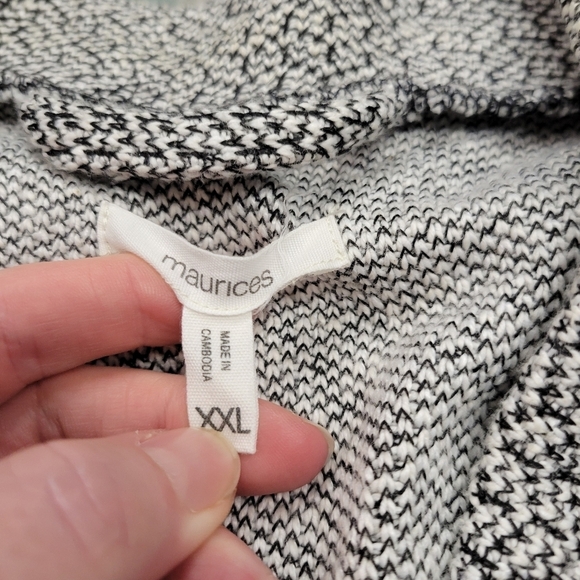 Maurices Tweed Black White Over Coat Size XXL - Picture 3 of 7